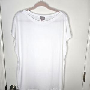 Chico's Elegant White Short Sleeve Top XL Chico's Size 3
